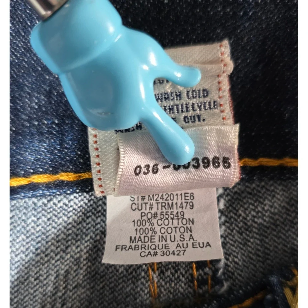 True Religion Bobby Super T Stitch‎ Dark Wash Denim Jeans Mens Size 32 Made USA